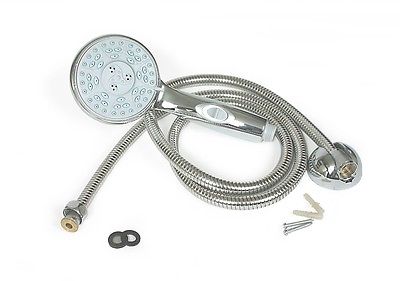 Camco 43713 Chrome Shower Kit with Shower Head, Mount and Hose
