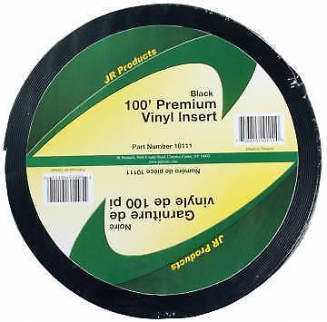 JR Products 10111 1"- 100' Premium Black Vinyl Insert Molding