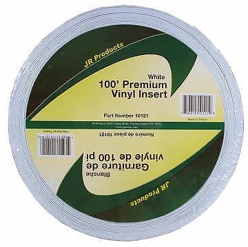 JR Products 10121 1"- 100' Premium White Vinyl Insert Molding
