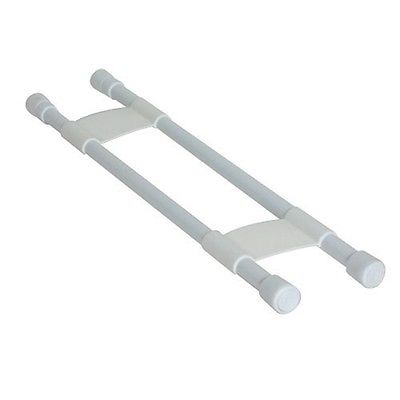 Camco 44073 16" to 28" Double White Refrigerator Bar