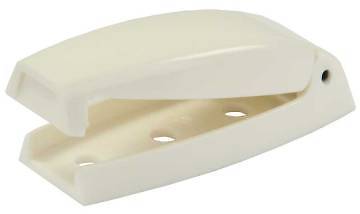 JR Products 10254 Colonial White Bullet Style Baggage Door Catches - 2pk