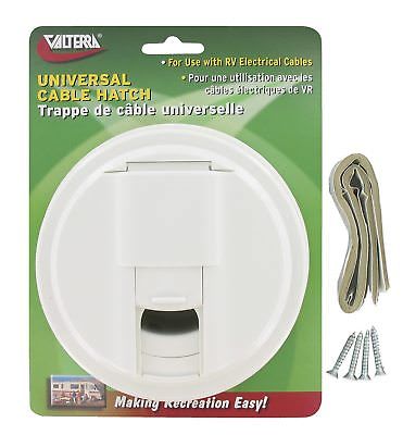 Valterra A10-2130VP White Universal Round Cable Hatch