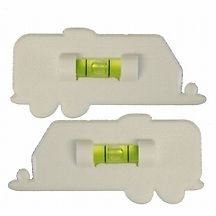 Prime Products 28-0122 White Stick-On Travel Trailer Levels - 2pk