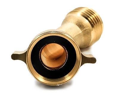 Camco 22605 Brass 45 Degree Water Hose Elbow with Gripper