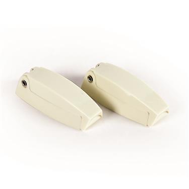 Camco 44163 Colonial White Plastic Compartment Door Catches - 2pk