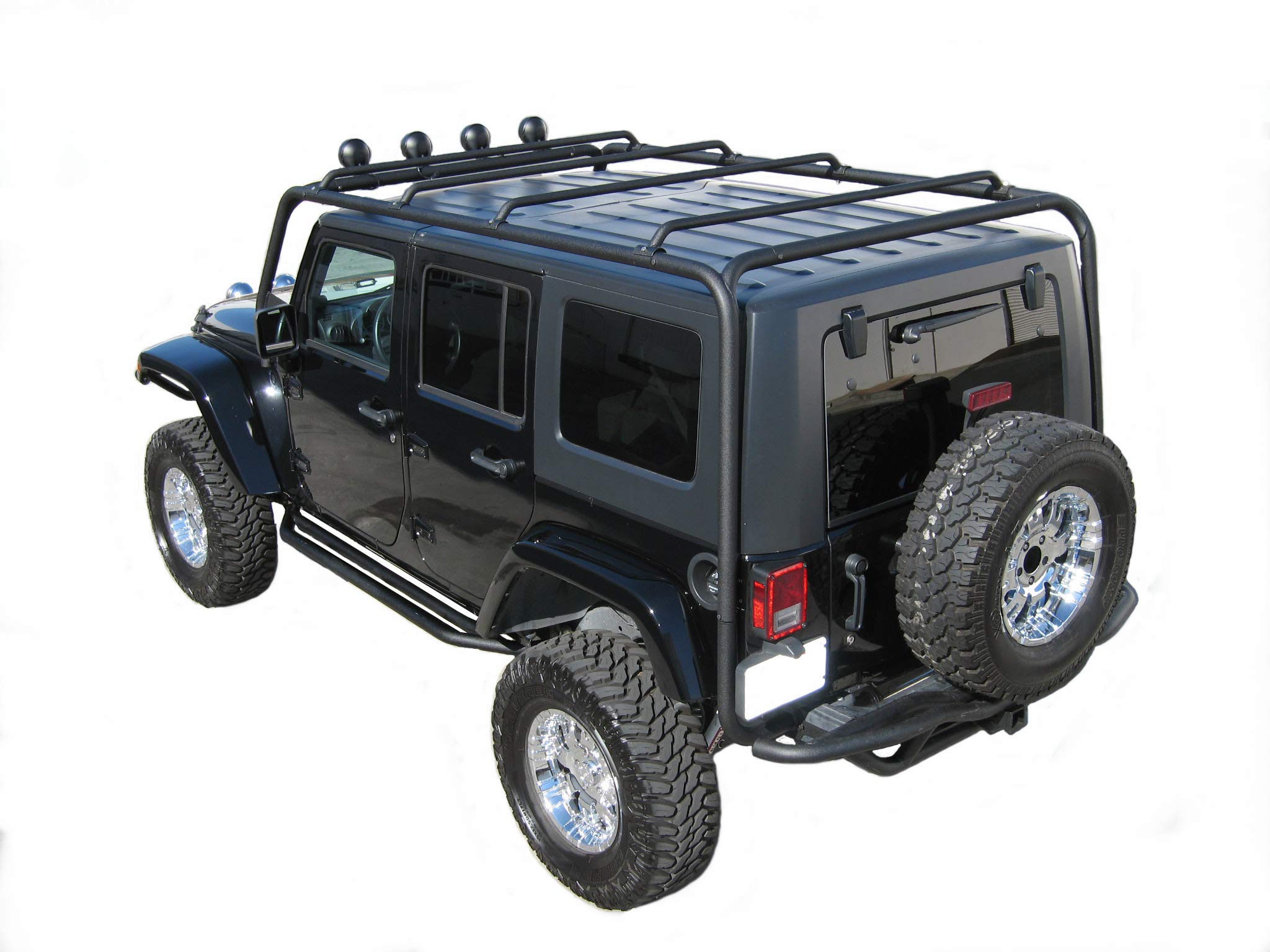 J020 Trail FX Black Roof Rack Jeep Wrangler 4-Door