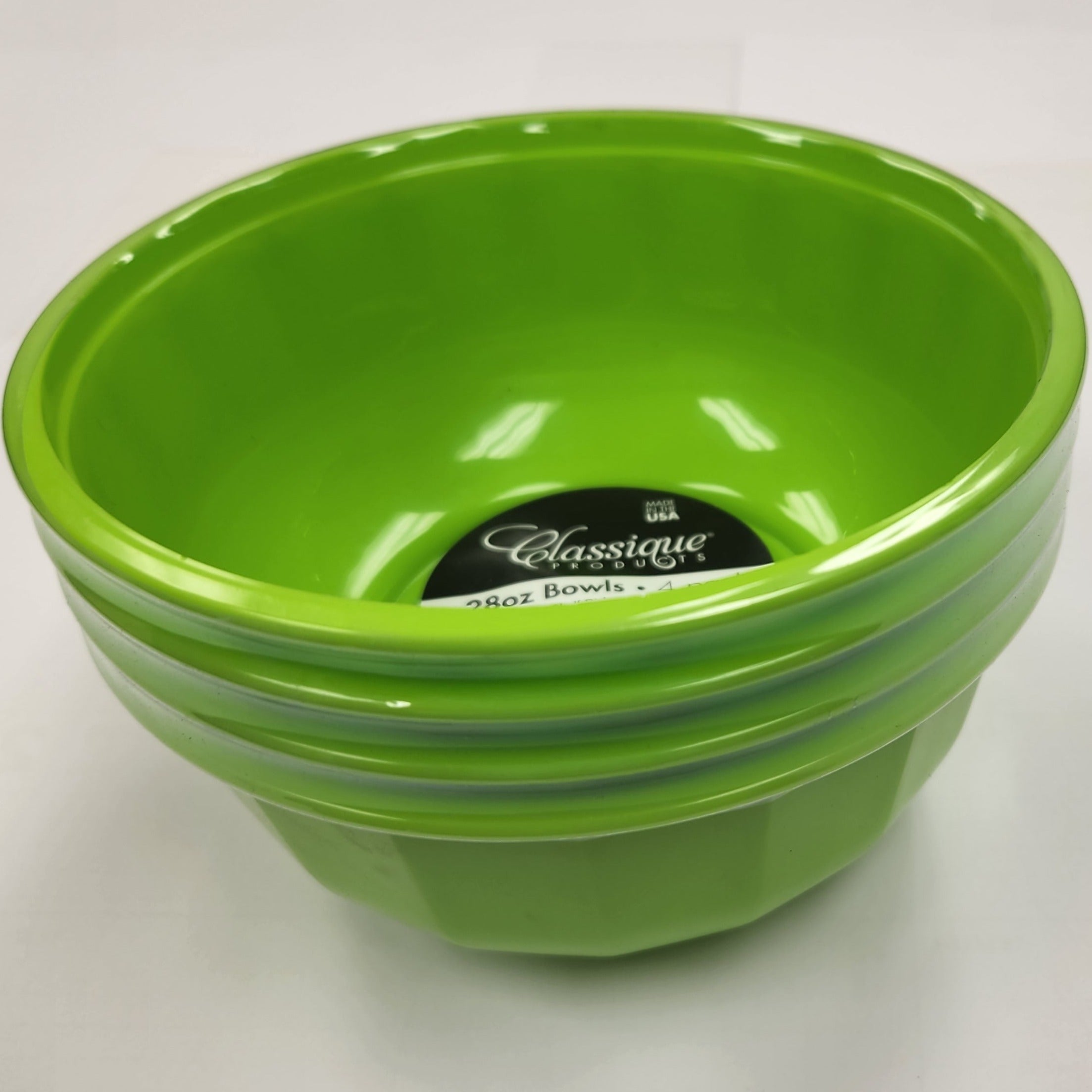 B&R Plastics | FB28-4-36415 | 28oz Green Bowls 4 Pack