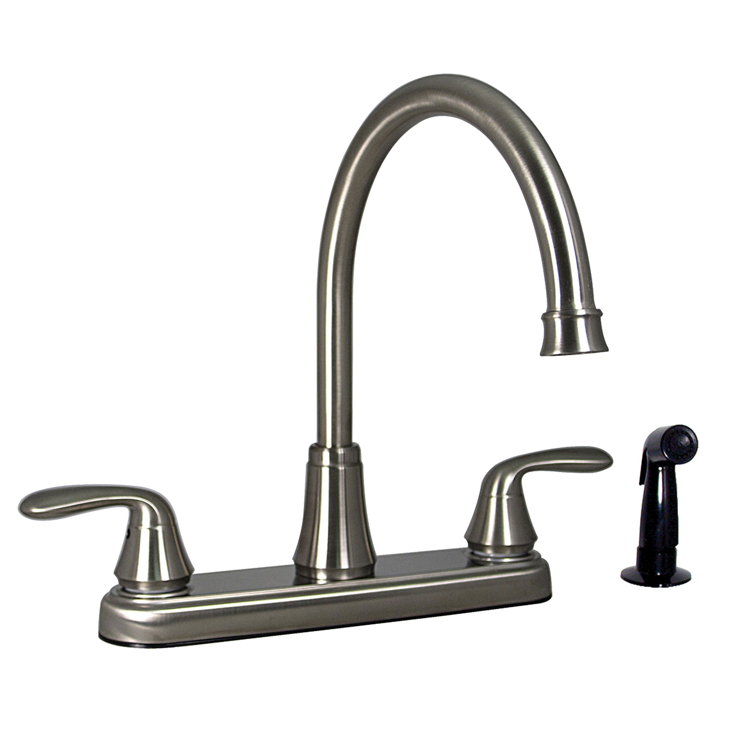 Phoenix PF231401 Two-Handle Kitchen High-Arc Faucet, Brushed Nickel with Side Sprayer