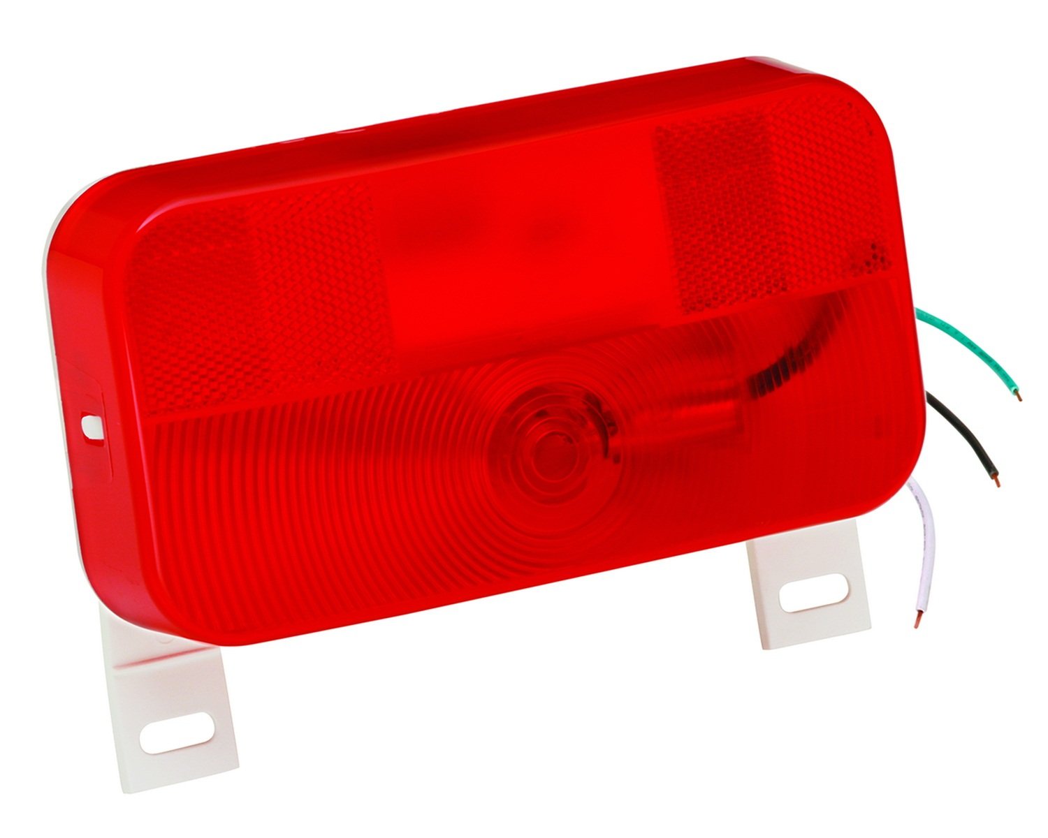 Bargman | 30-92-003 | 92 Series Surface Mount Taillight Red License Bracket with White Base