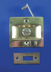 STRYBUC SOUTH LLC WCM Brass Plate Pocket Door Lock