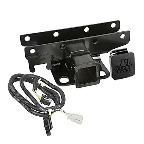 Rugged Ridge (11580.60) Receiver Hitch Kit with Wire Harness and Logo