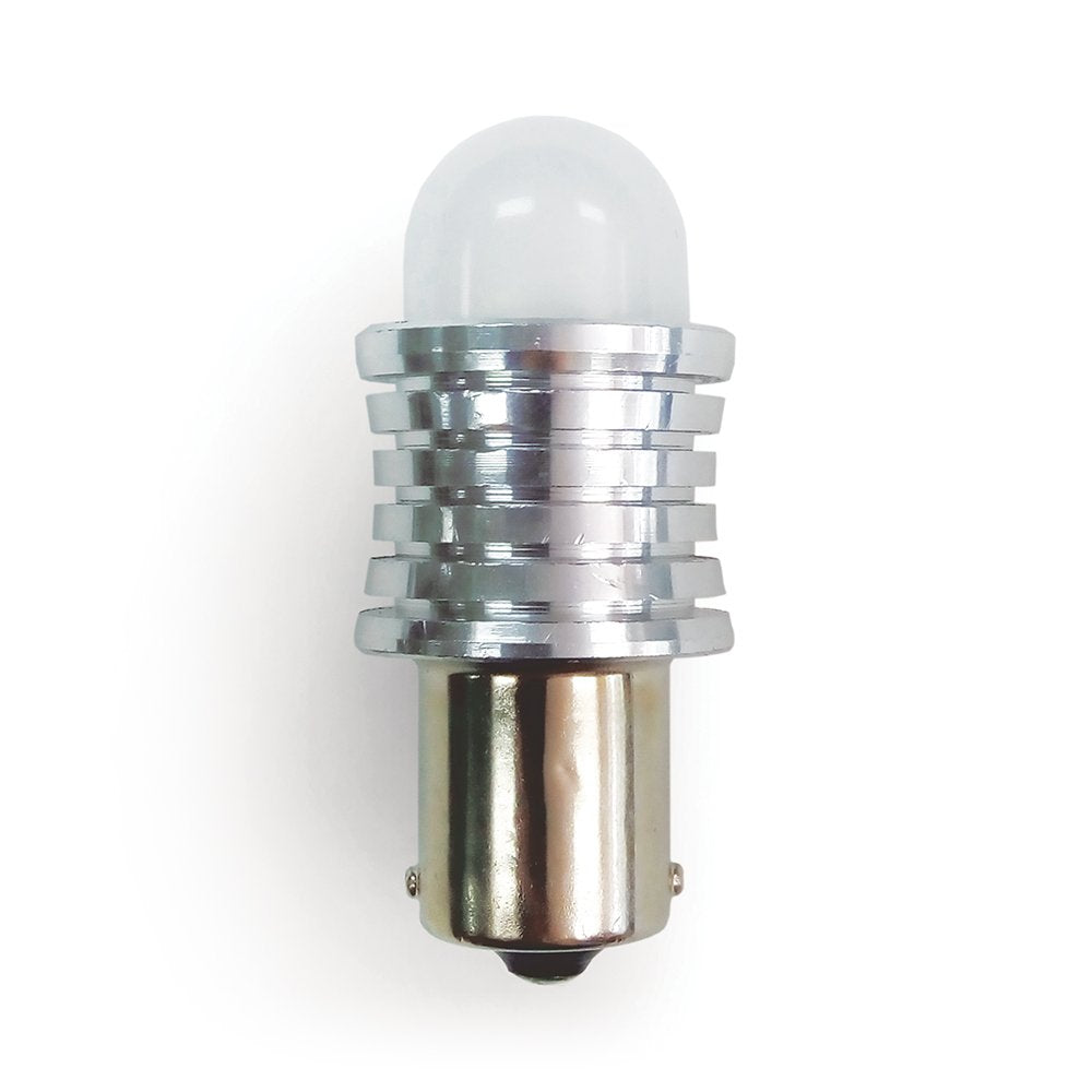RV LIGHTING Eco-LED Warm White LED Frosted 1156 Bulb, with heatsink, 1 SMD 5050 & BA15S Bayonet Connector (M1141-WW)