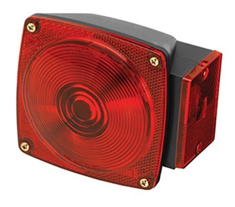 Wesbar 2823284 Deluxe Black Right Marine Tail Light