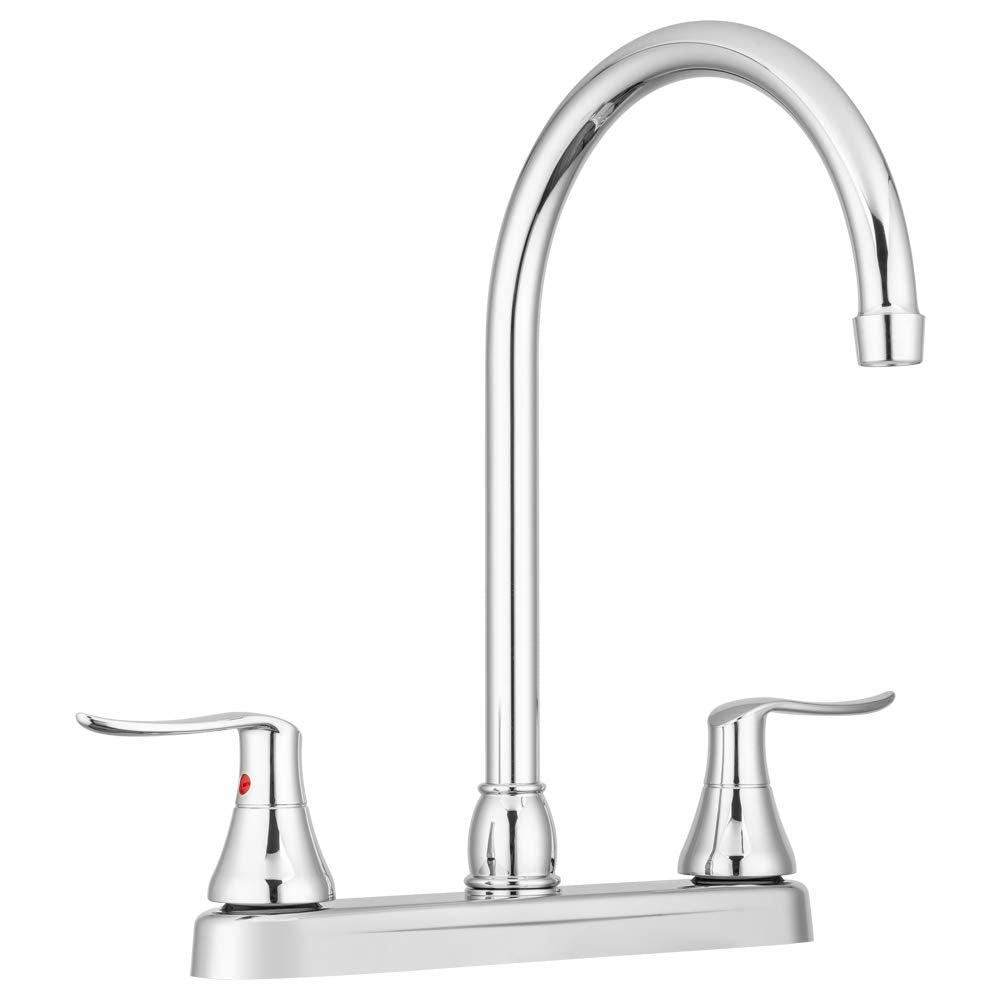 Dura Faucet DF-PK330HLH-CP RV Elegant J-Spout Kitchen Faucet (Chrome)
