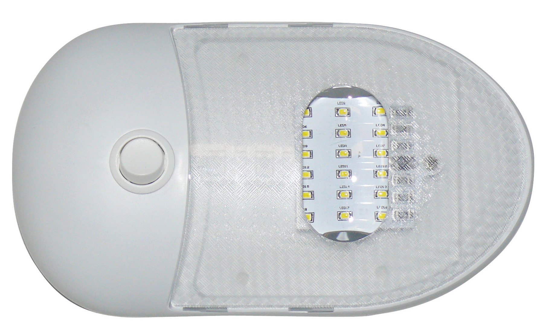 Valterra DG65429VP Slim Line LED Dome Light - Single, White