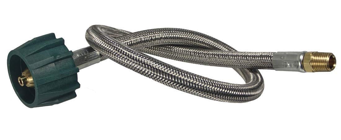 MB Sturgis 100868-36-MBS 1/4" RV Stianless Steel Overbraid Pigtail Propane Hose (36 Inches)