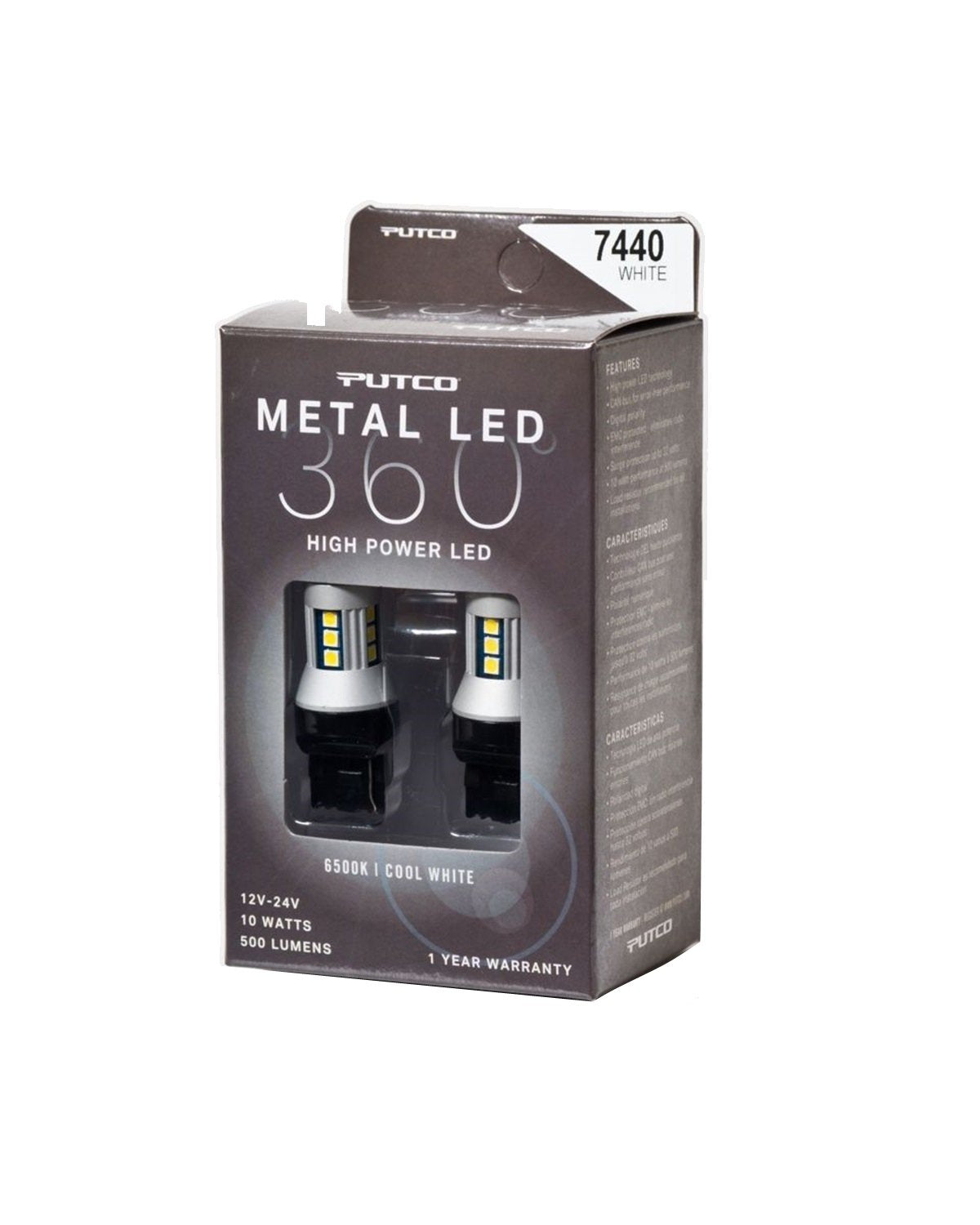Putco 347440W-360 Metal LED Bulb, 1 Pack