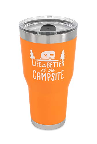 Camco | 53056 | Life is Better at The Campsite 30 oz. Tumbler 