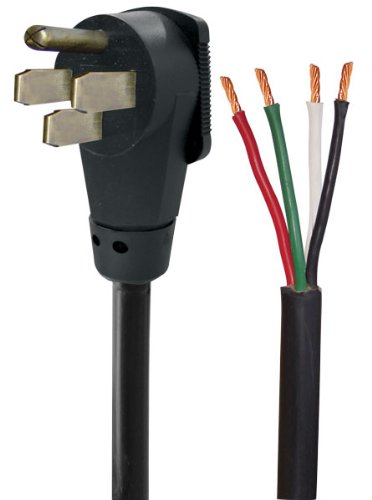 Voltec 16-00563 6/3 50 Amp STW Right Angle RV Power Supply Cord, 25-Foot, Black