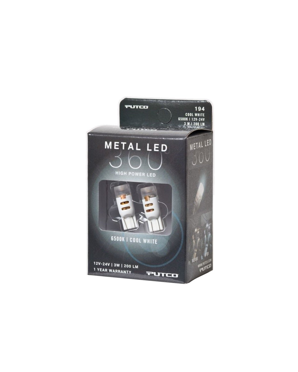 Putco 340194C-360 Metal LED Bulb, 1 Pack