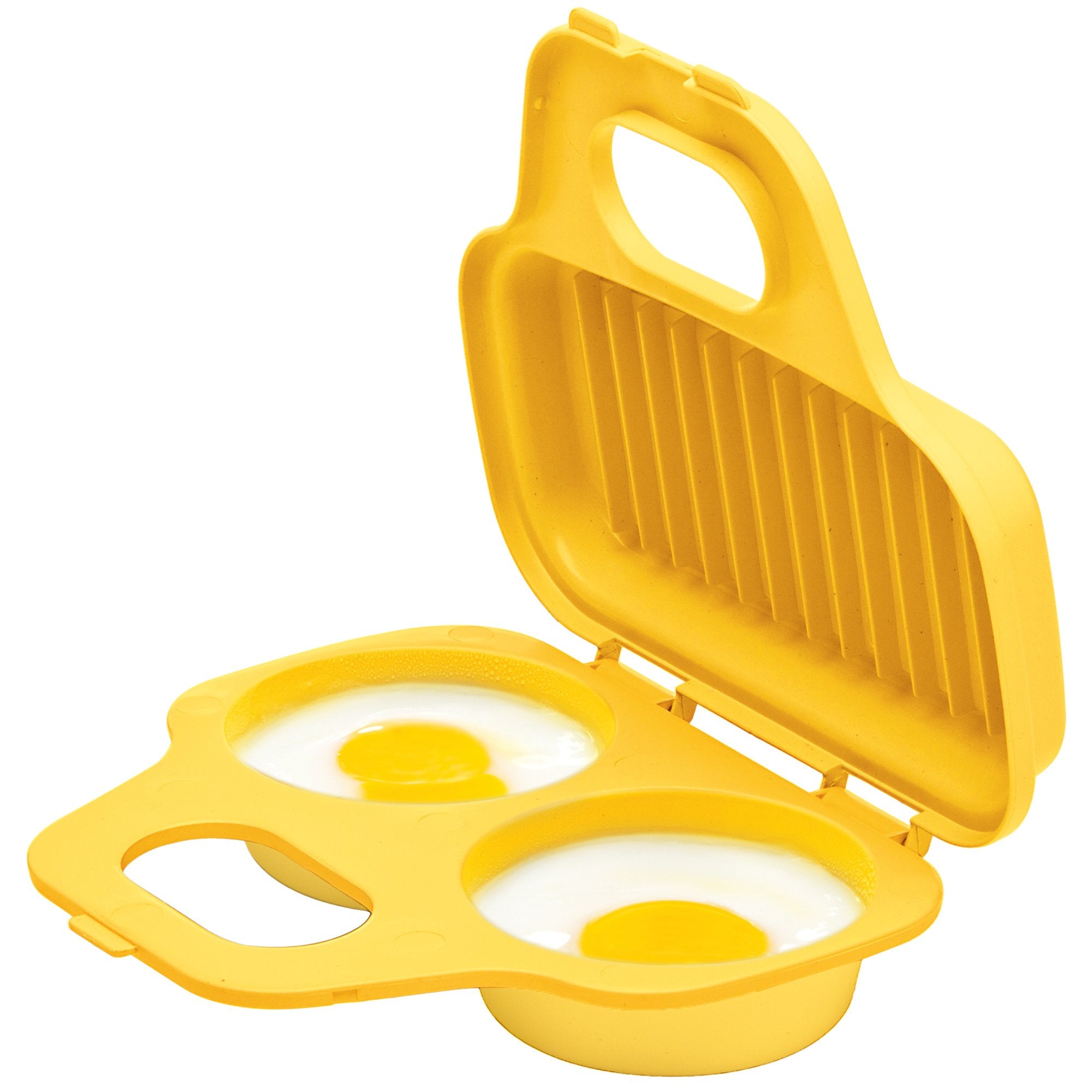 Prep Solutions by Progressive Microwave Egg Poacher, Yellow Easy-To-Use, Low-Calorie Breakfasts, Lunches And Dinner, Dishwasher Safe