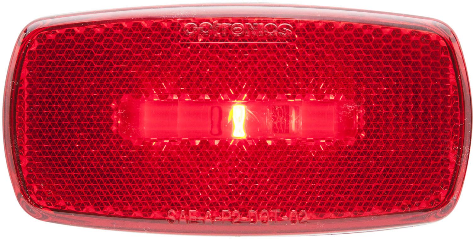 Optronics Red MCL0032RBS One Led Mark Light Ovl Blk BSE