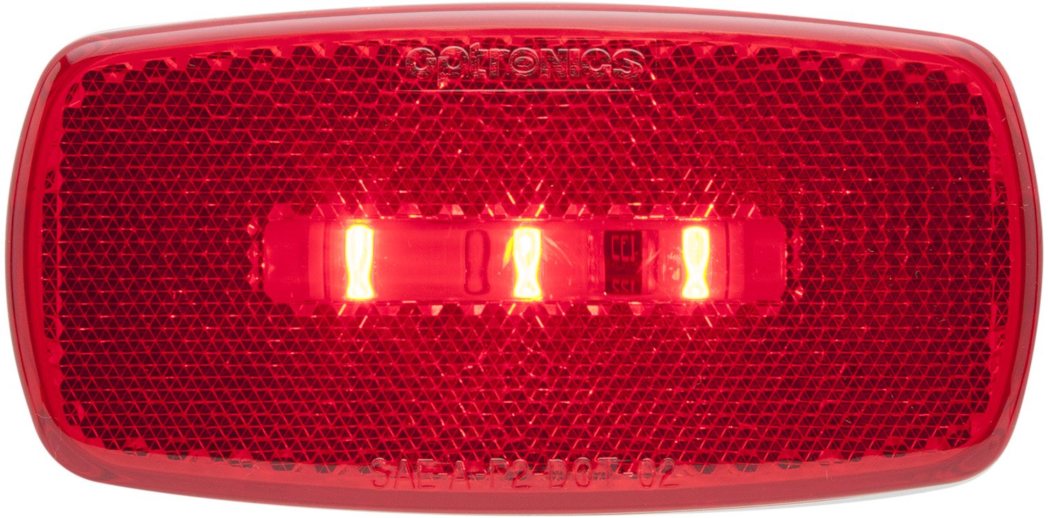 Optronics Red MCL32RBS LED Marker Light-Black Base