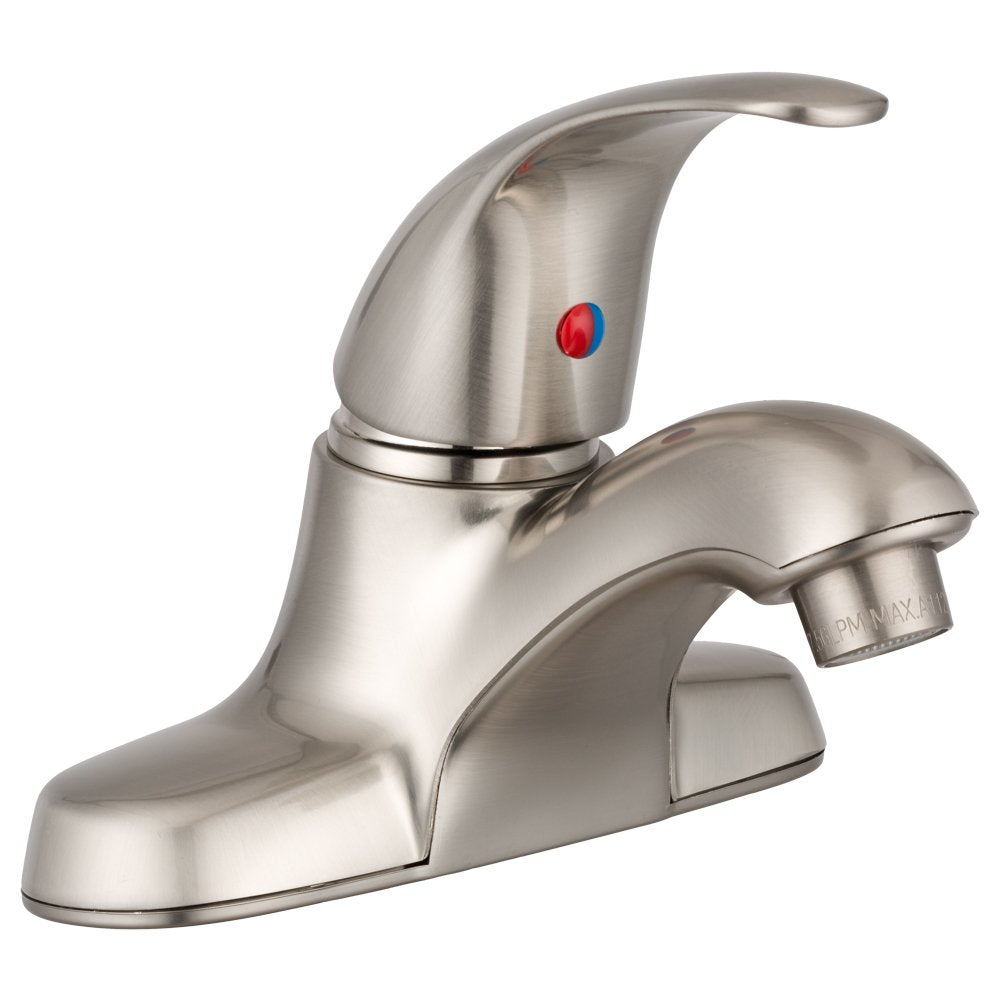 Dura Faucet | DF-NML210-SN | Heavy Duty Single Lever RV Lavatory Faucet Brushed Satin Nickel