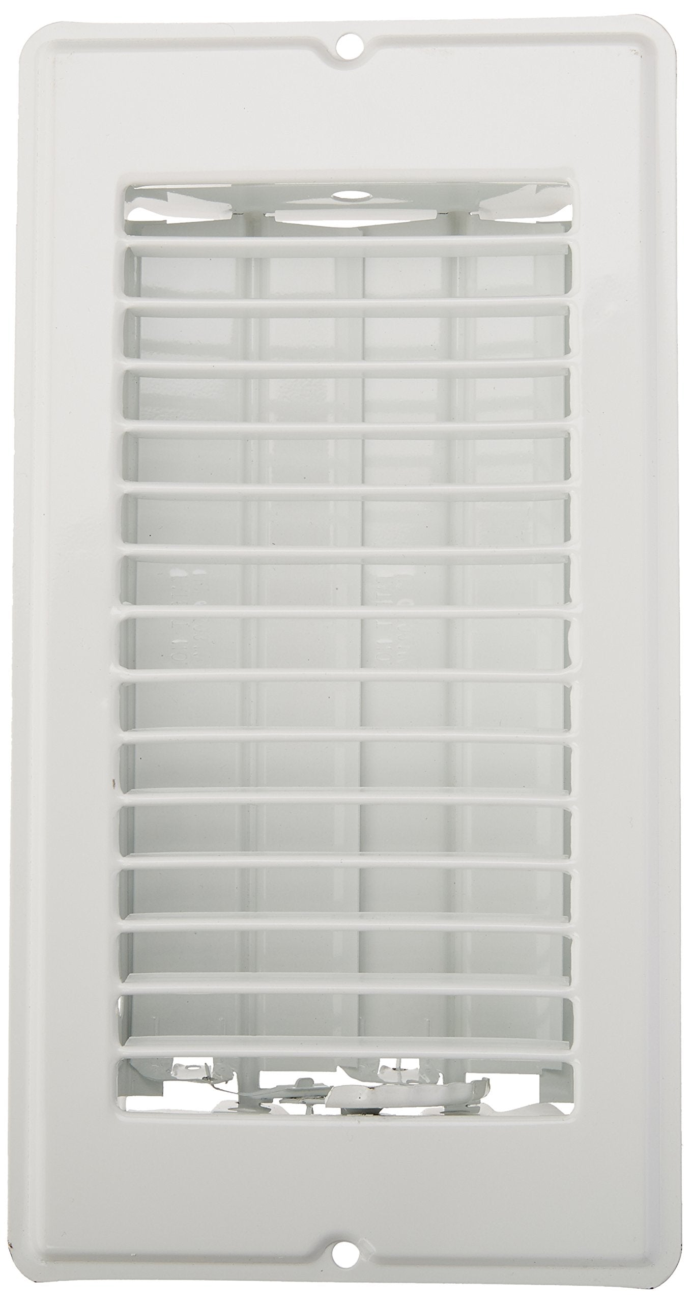 AP Products 013-625 White 4 inch x 8 inch Floor Register with Damper