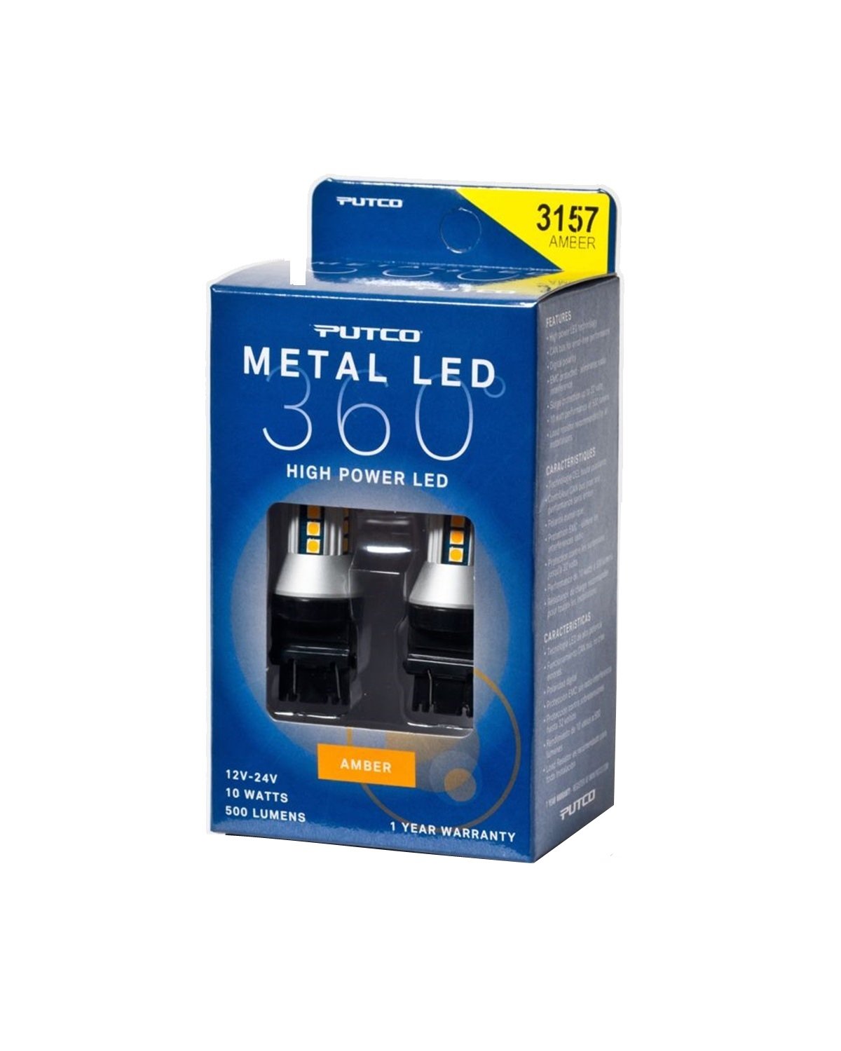 Putco 343157A-360 Metal LED Bulb, 1 Pack