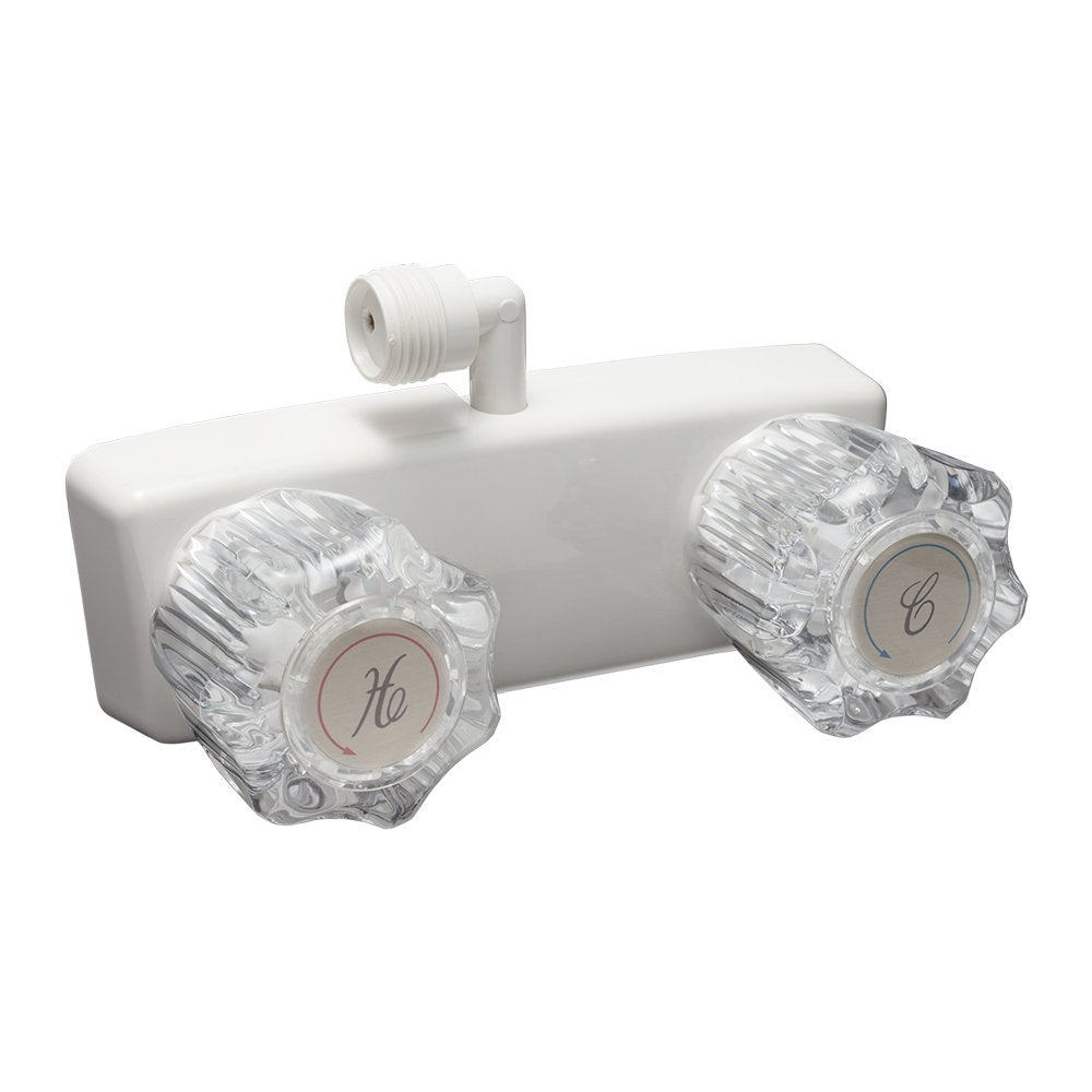 Dura Faucet | DF-SA100A1-WT | RV Shower Faucet for Exterior Shower Boxes White