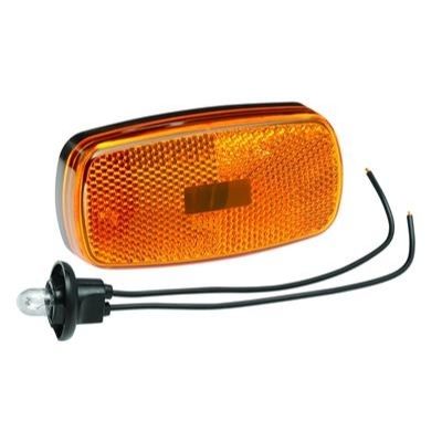 Bargman | 30-59-004 | Standard Light 59 Series, Amber with Reflex and Black Base