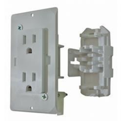 Valterra | DG20TVP | 20 Amp Dual Receptacle With Integral Plate White