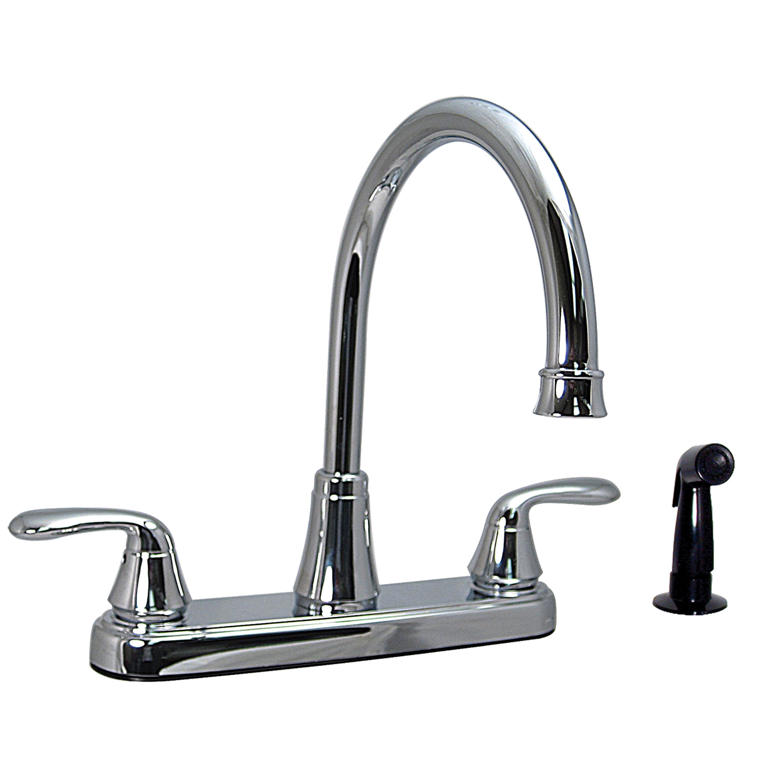 Phoenix PF231301 Two-Handle Kitchen High-Arc Faucet, Chrome with Side Sprayer