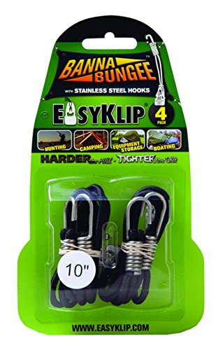 EasyKlip 49101SS BannaBungee Stainless Hook, Black, 10-Inch (Discontinued by Manufacturer)
