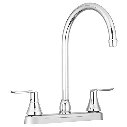 Dura Faucet | DF-PK330HLH-CP | RV Elegant J-Spout Swivel Kitchen Sink Faucet - (Chrome)