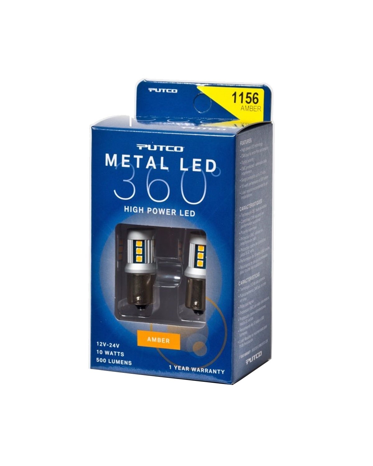 Putco 343156A-360 Metal LED Bulb, 1 Pack