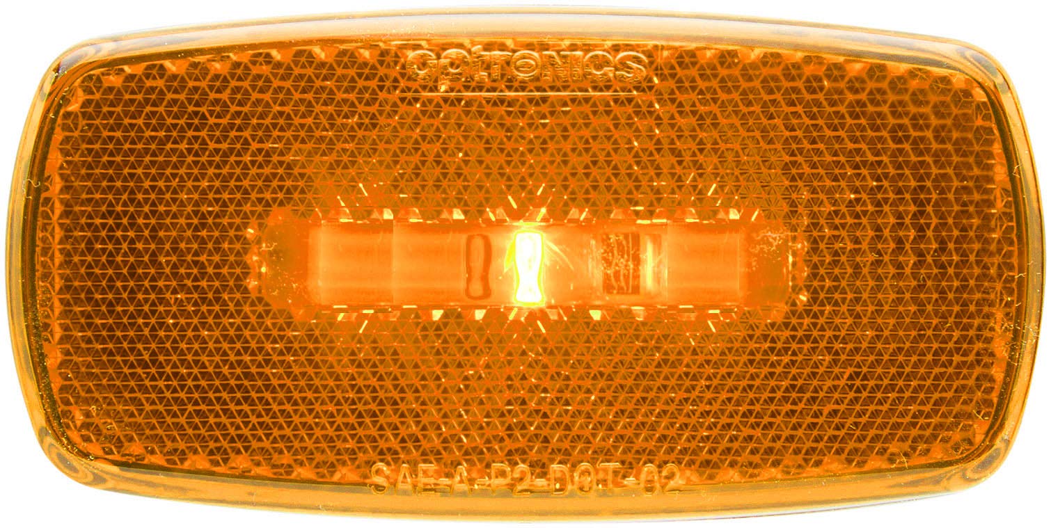 Optronics Amber MCL0032ABS One Led Mark Light Ovl Blk BSE