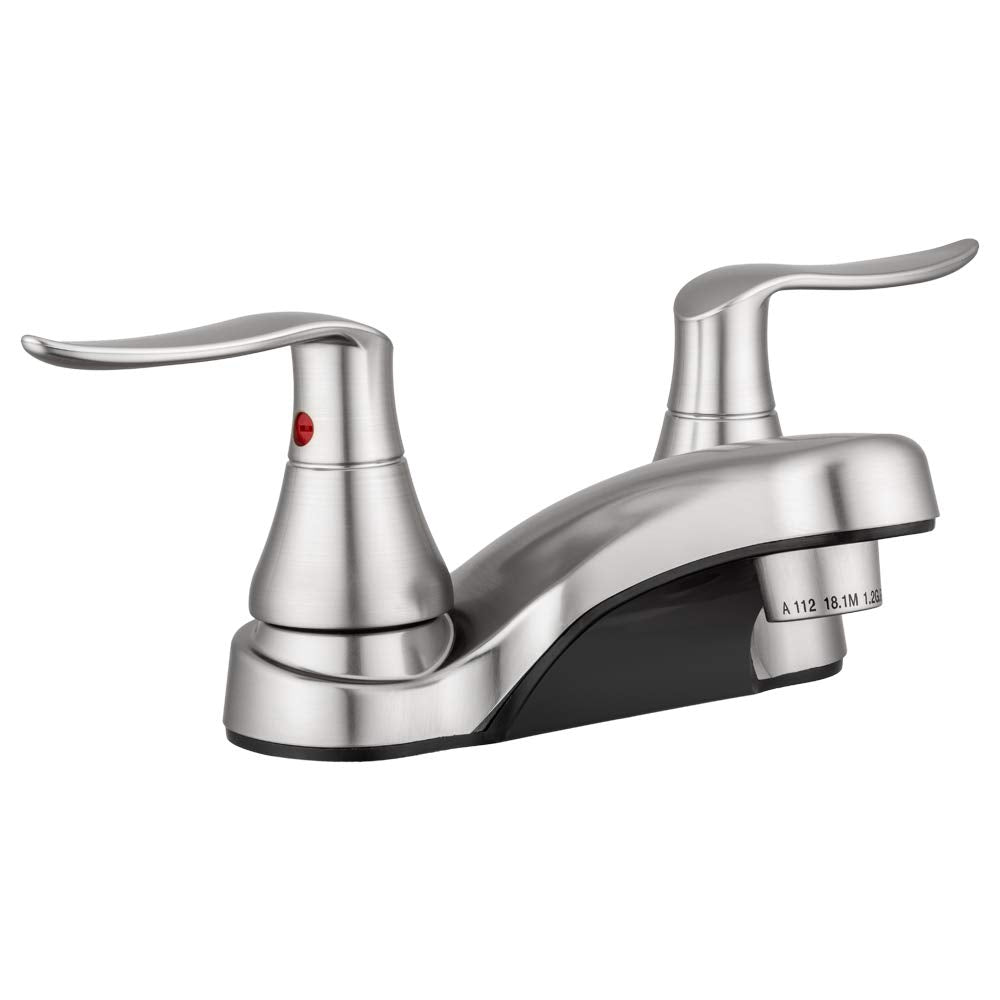 Dura Faucet DF-PL700LH-SN RV Bathroom Faucet with Winged Levers (Satin Nickel)