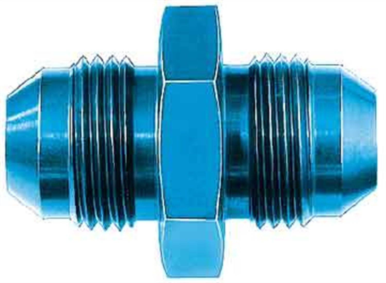 Aeroquip FCM2054 Blue Anodized Aluminum -10AN Flare Union Pipe Adapter