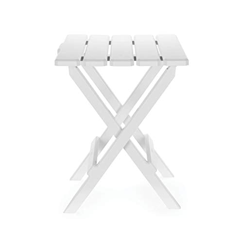 Camco 51695 Table,Adirondack Style,Quick-Folding,Plastic,LG,White (E/F)