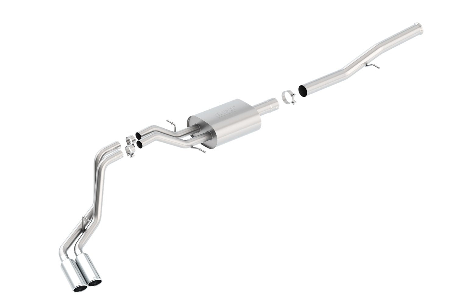 BORLA 140576 S-Type Cat-Back Exhaust System with Truck Side Exit for Chevrolet Silverado/GMC Sierra 1500