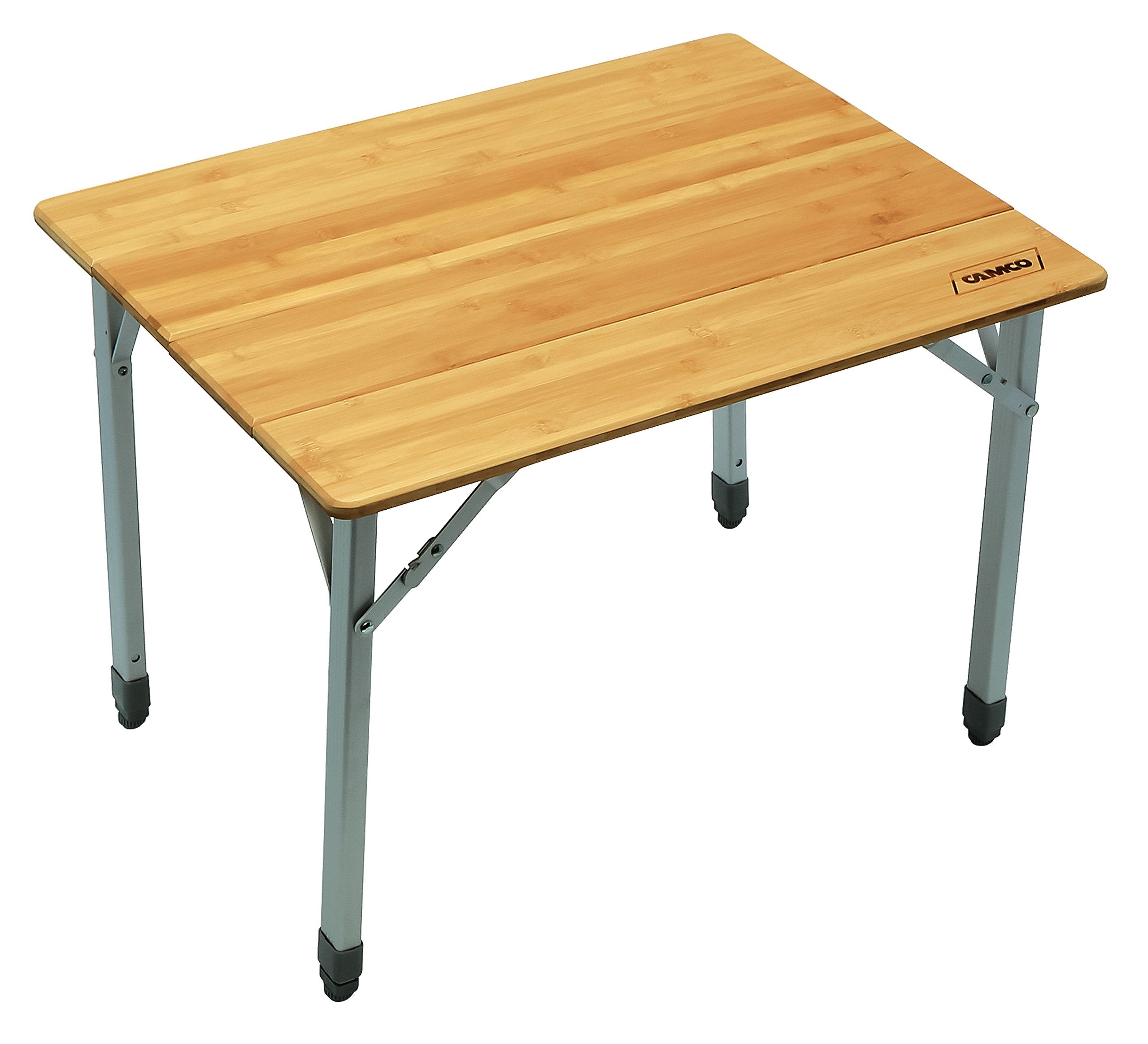 Camco 51895 Bamboo Folding Table Adj Height Compact (25.5x19.75x18-25.5)