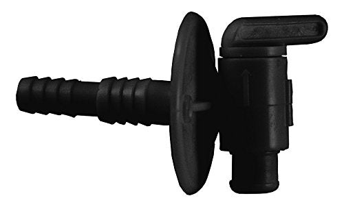 JR Products 04-62415 Black Drain Cock (Dual Barbed)