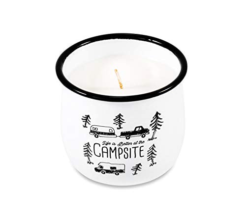 Camco | 53244 | Life is Better at The Campsite Citronella Candle | Made of Soybean Wax