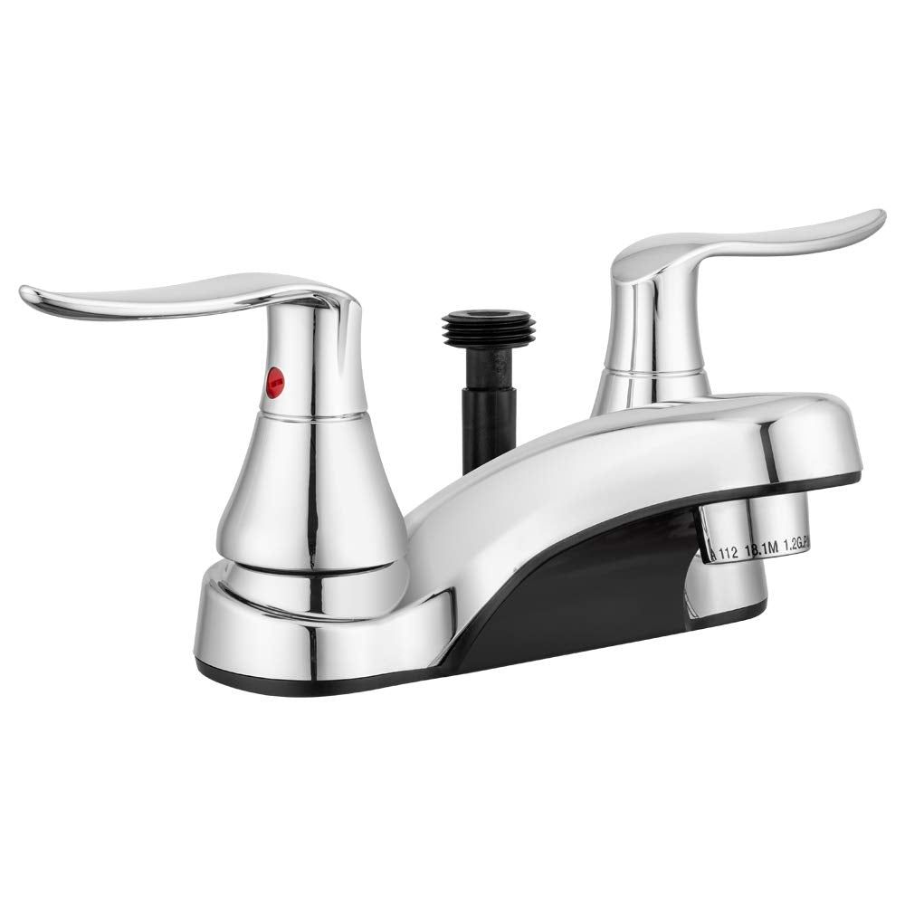 Dura Faucet DF-PL720LH-CP RV Bathroom Faucet with Winged Levers and Shower Hose Diverter (Chrome)