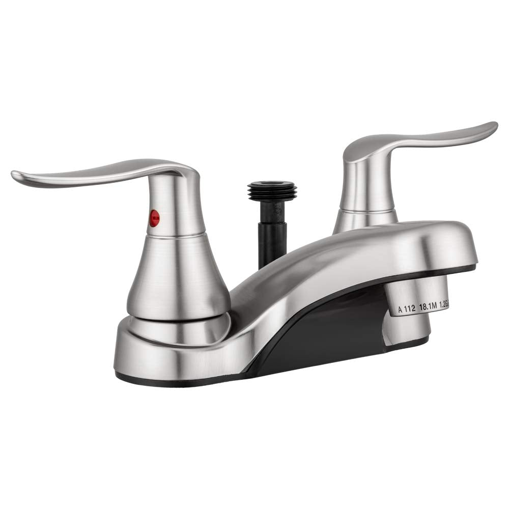 Dura Faucet DF-PL720LH-SN RV Bathroom Faucet with Winged Levers and Shower Hose Diverter (Brushed Satin Nickel)