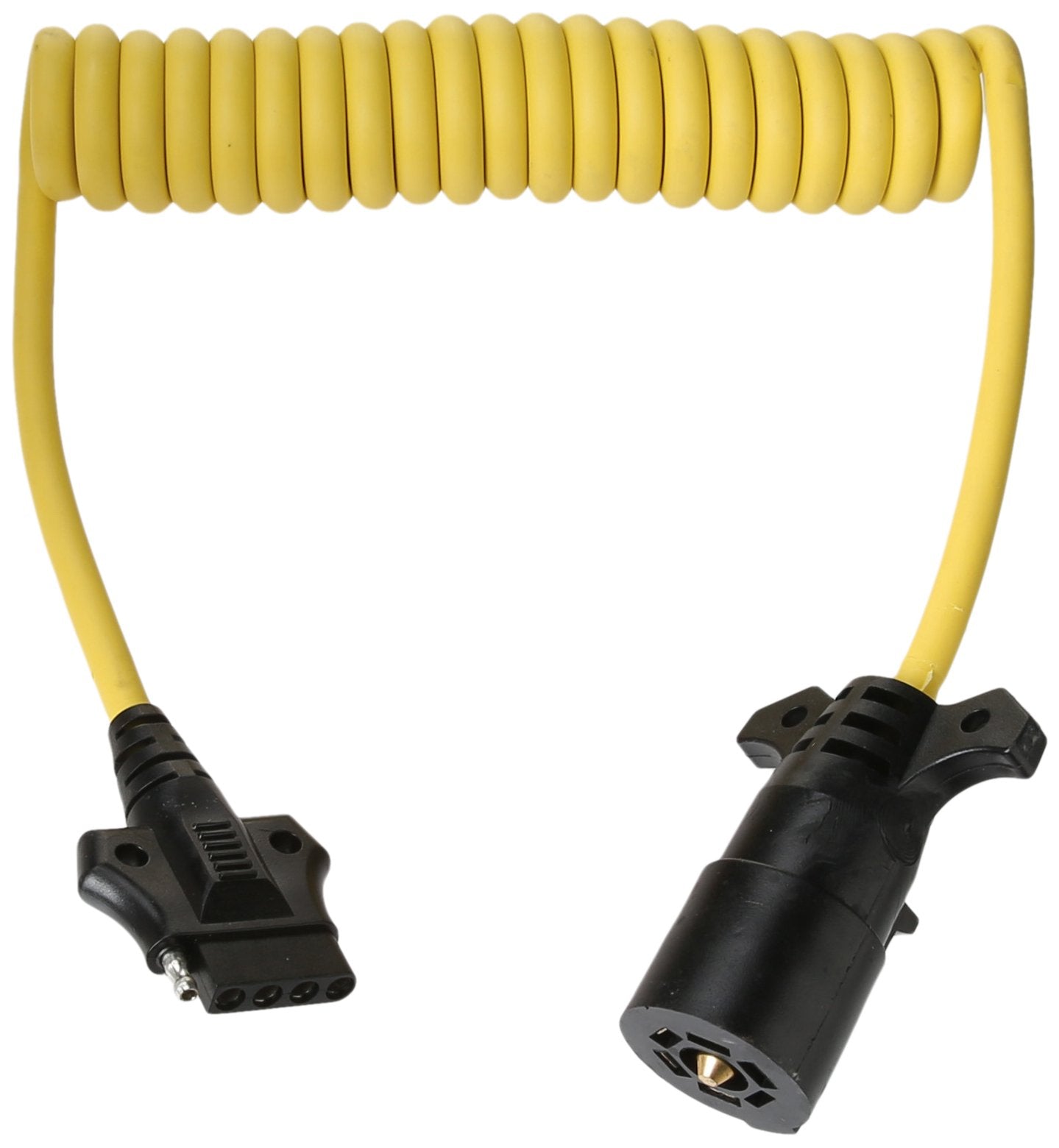 Wesbar 787196 Vehicle/Trailer Coiled Wire Jumper, 7-Way to 5-Way, 8'