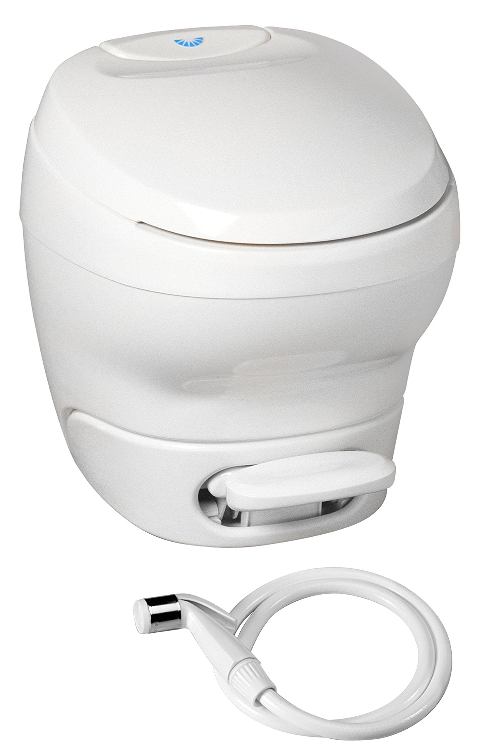 Aqua-Magic Bravura RV Toilet with Hand Sprayer / High Profile / White - Thetford 31100