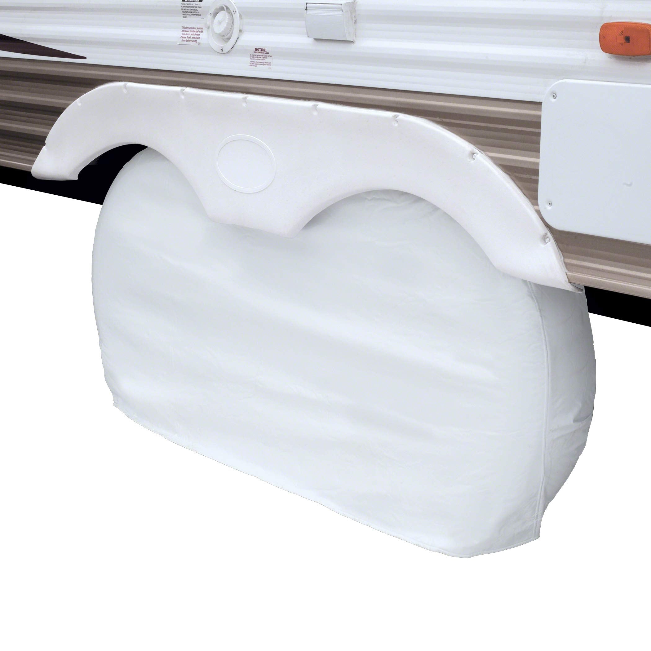 Classic Accessories OverDrive RV Cover - Dual Axle Wheel Covers, Wheels up